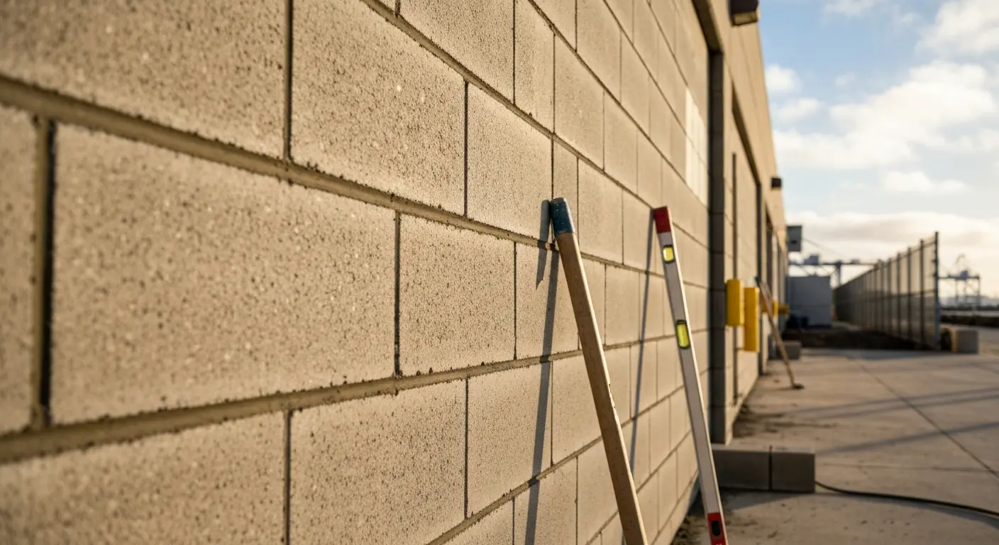 Commercial block wall