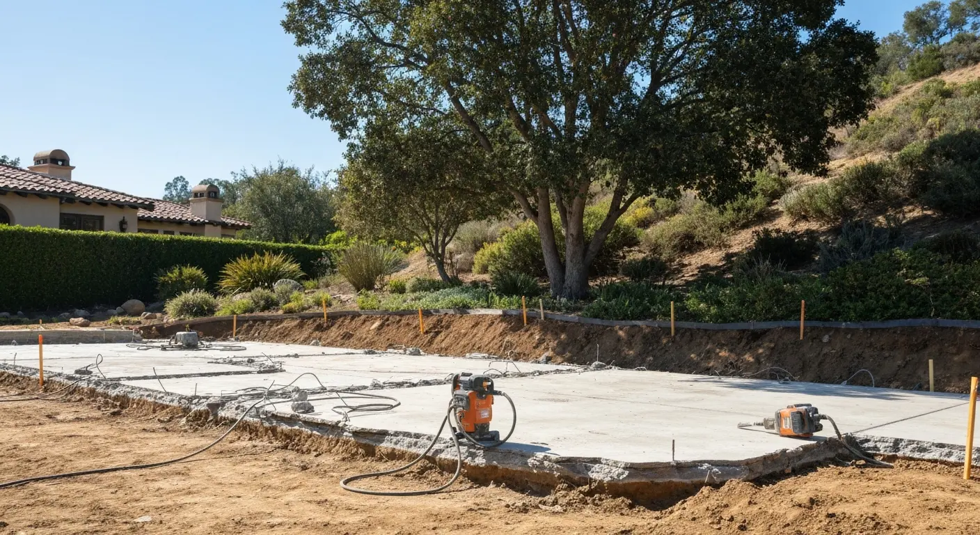 Concrete demolition work