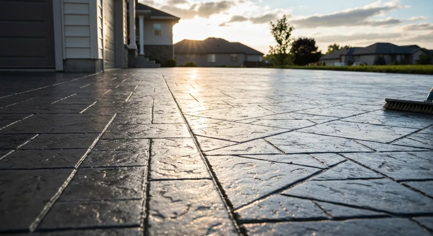 Concrete driveway installation