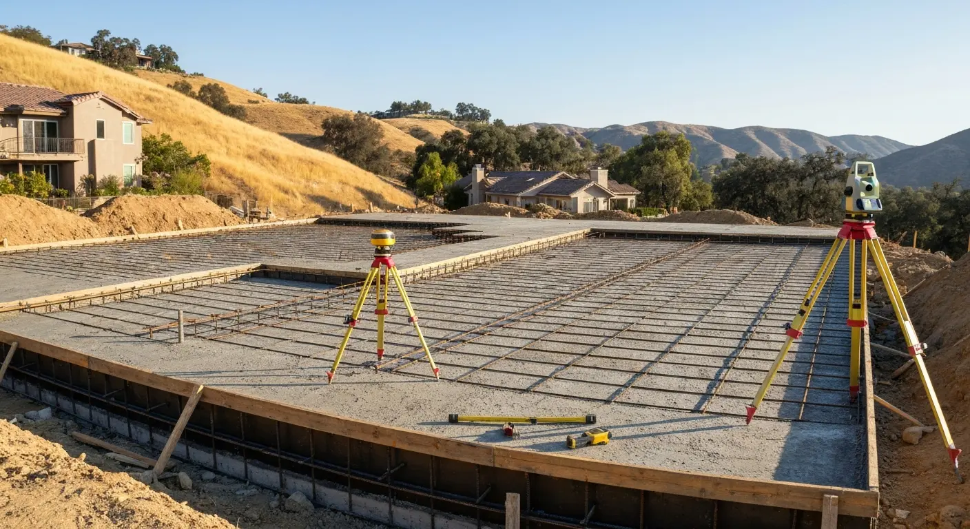 Foundation work for new home in Santa Clarita
