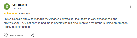 Trustpilot review screenshot