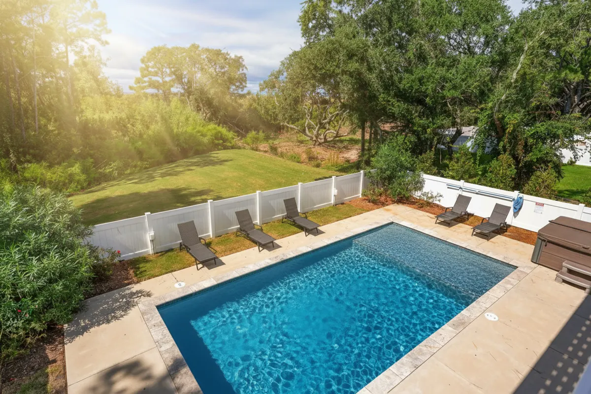 Resort-style private pool at a Vantaire-managed Outer Banks home