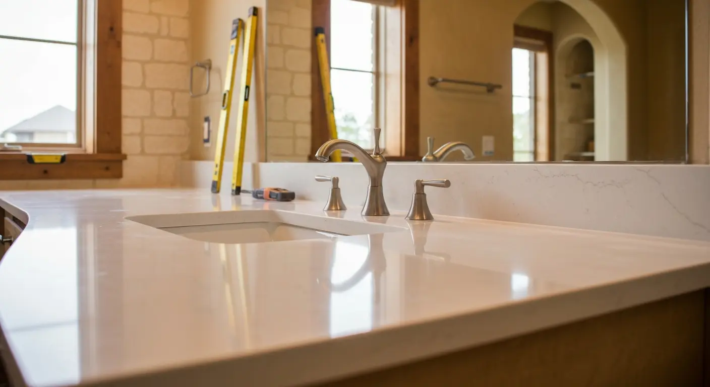 Bathroom vanity countertop remodel