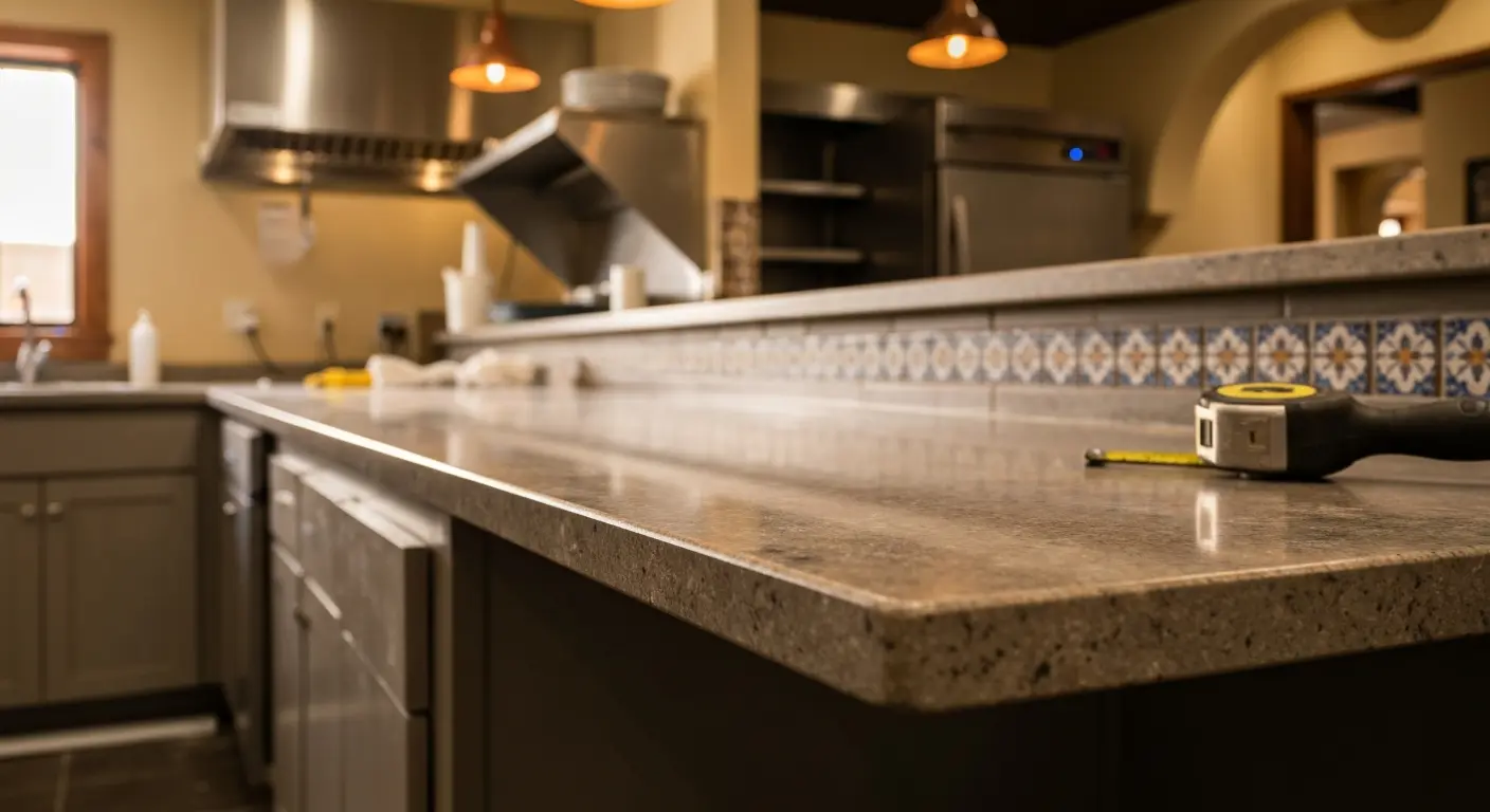 Commercial countertop installation
