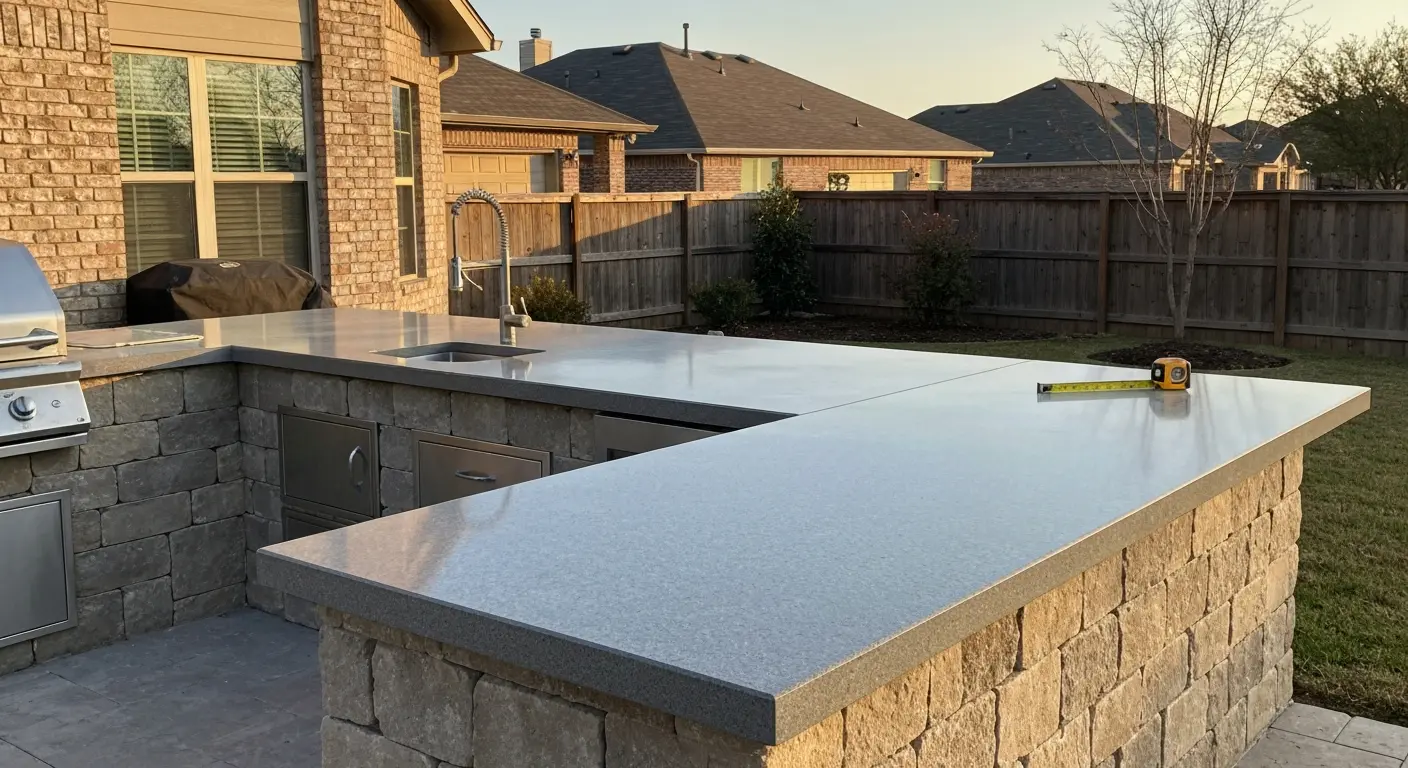 Outdoor kitchen countertop