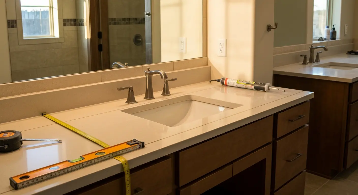 Bathroom vanity installation