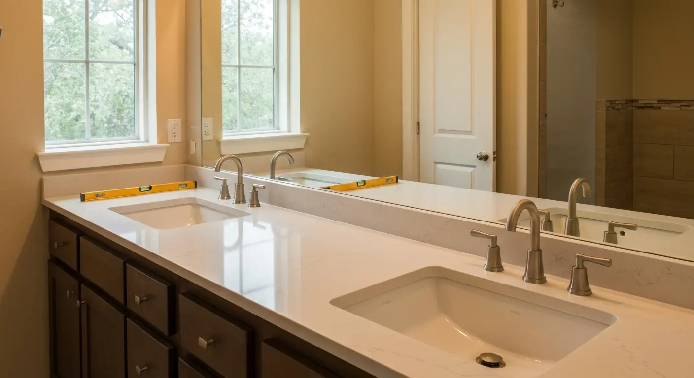 Bathroom countertop installation