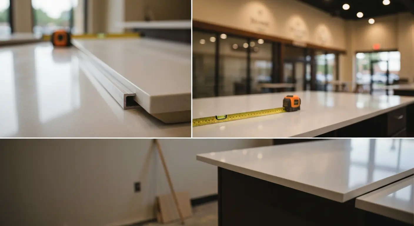 Commercial countertop installation
