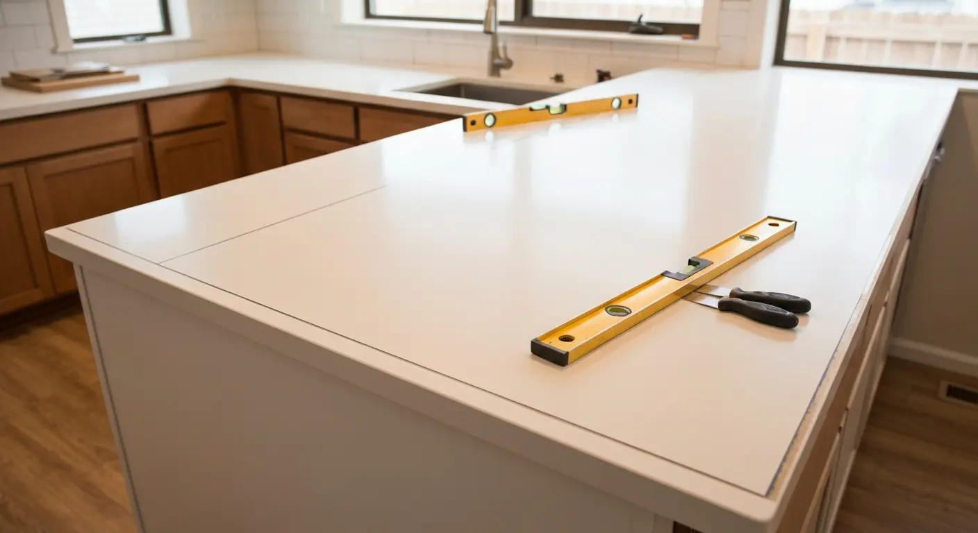 Laminate countertop installation