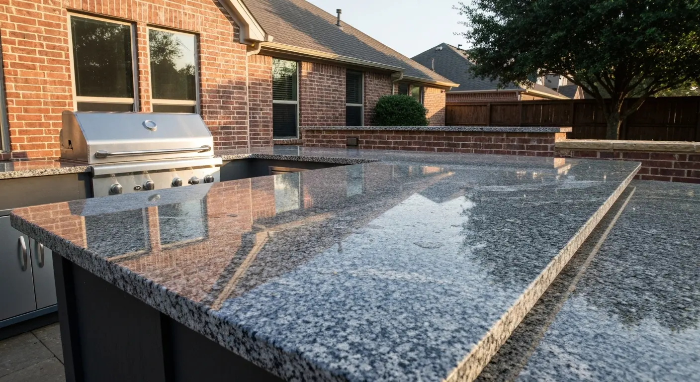 Granite outdoor kitchen countertop