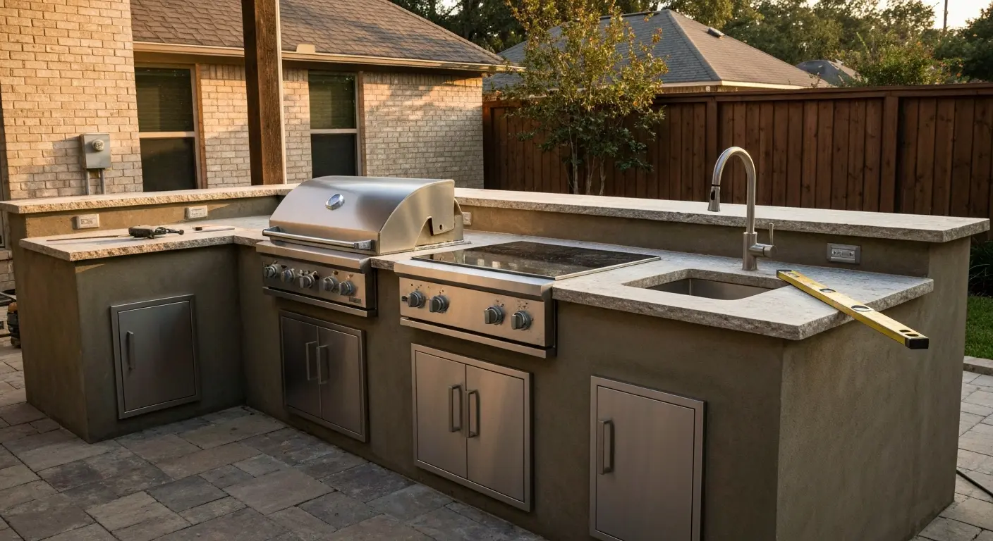 Custom outdoor kitchen build