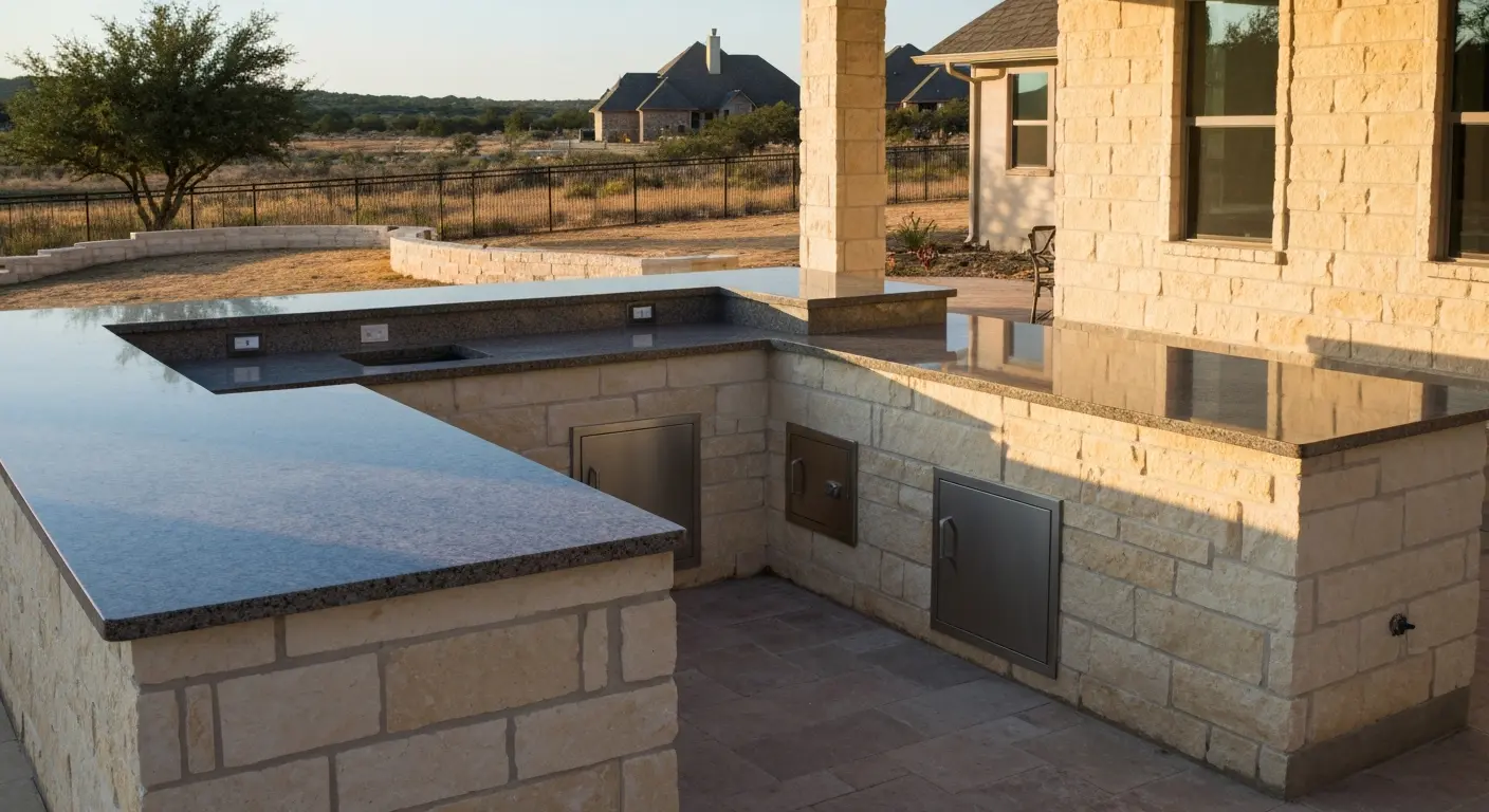 Outdoor kitchen countertops