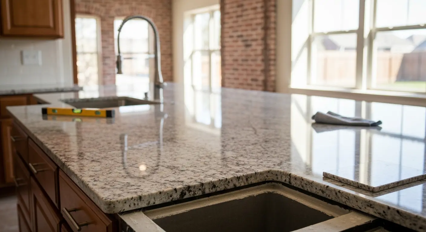 Kitchen countertop installation