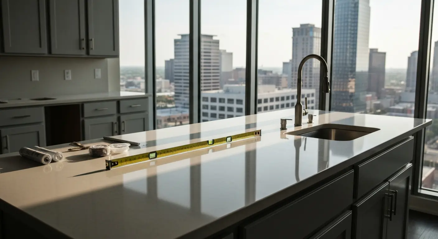 Kitchen countertop installation