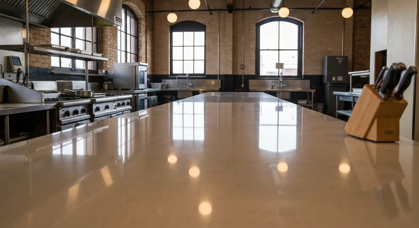 Commercial kitchen countertops