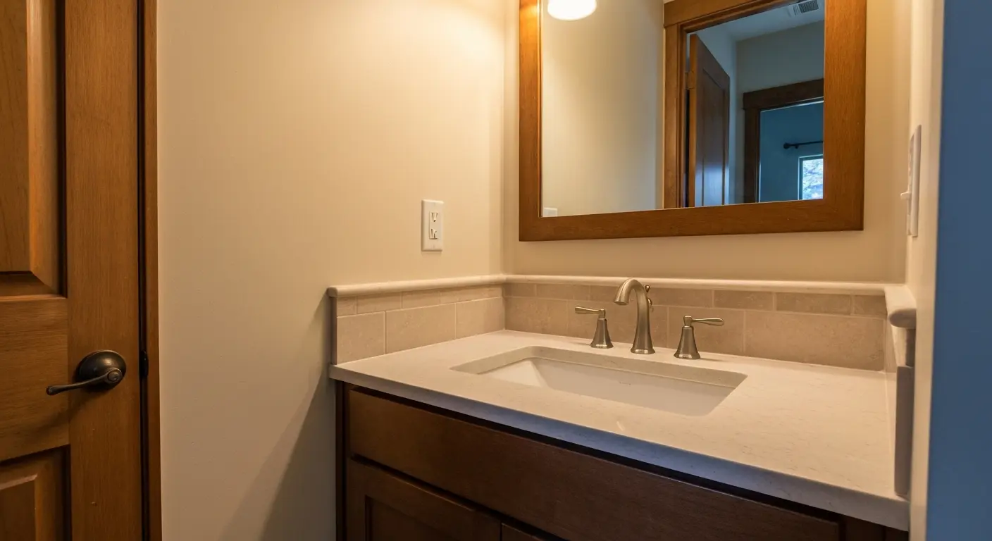 Single sink bathroom vanity