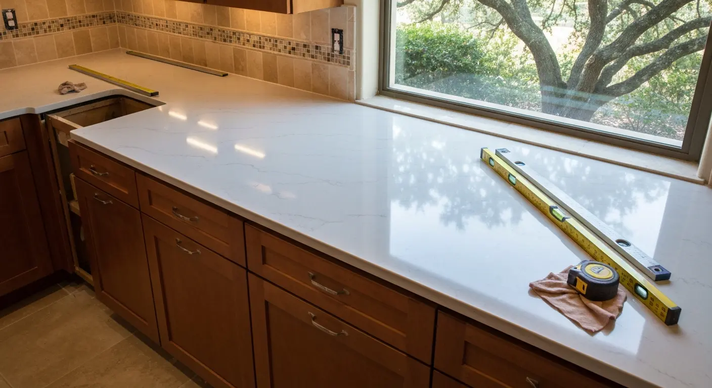 Kitchen countertop installation