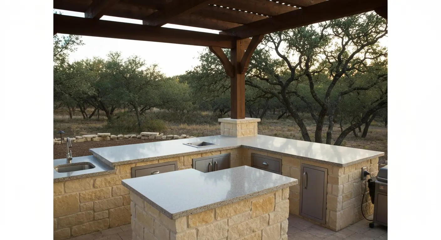 Outdoor kitchen countertop