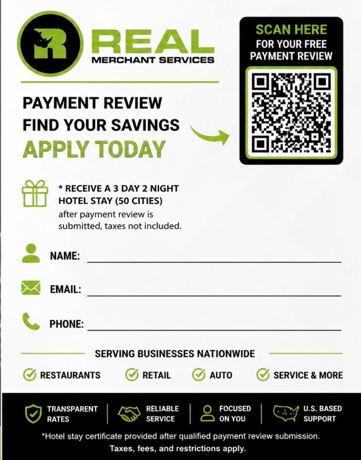 Real Merchant Services Payment Review