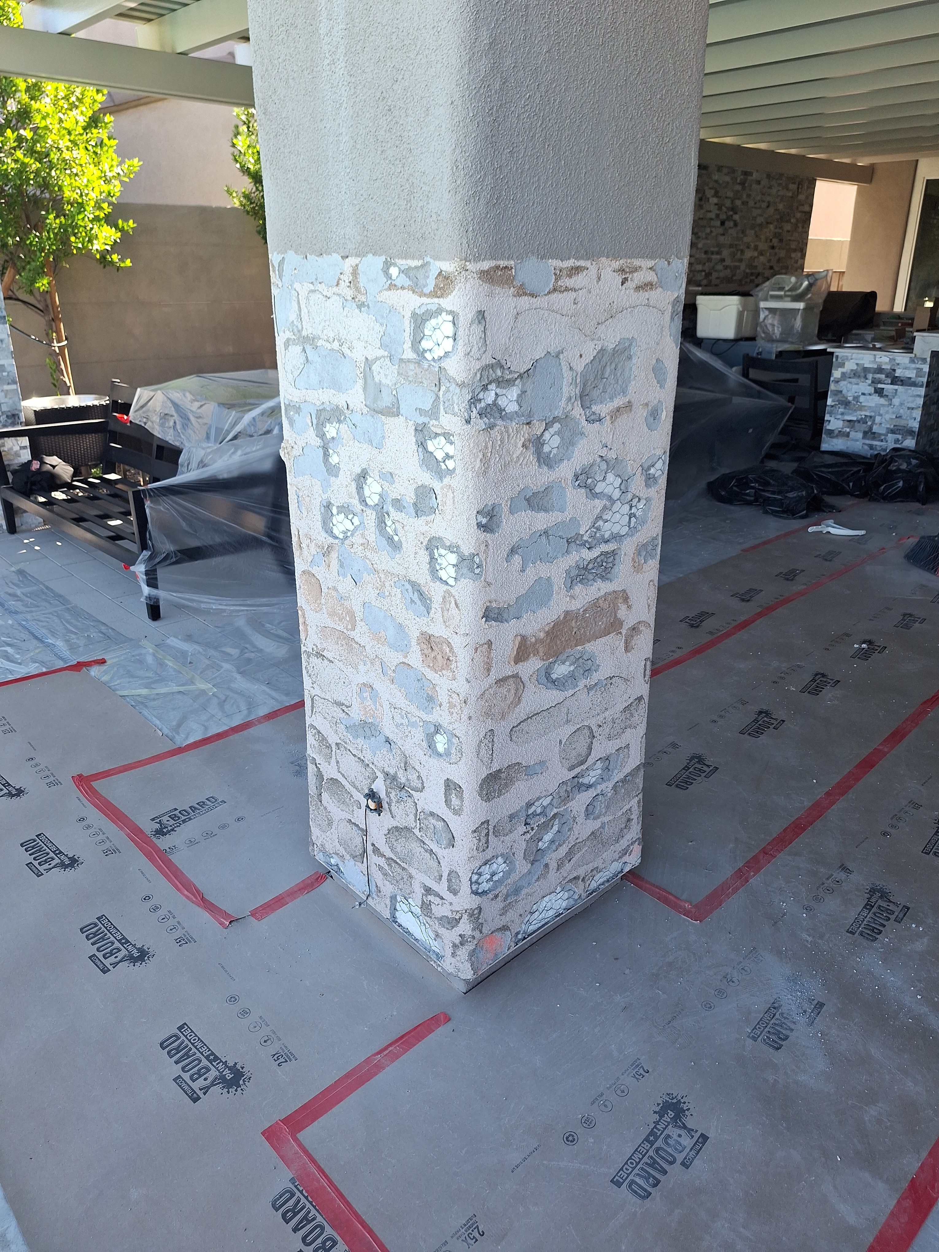 Additional job-site repair detail from a Local Handyman project in Las Vegas related to stucco repair.
