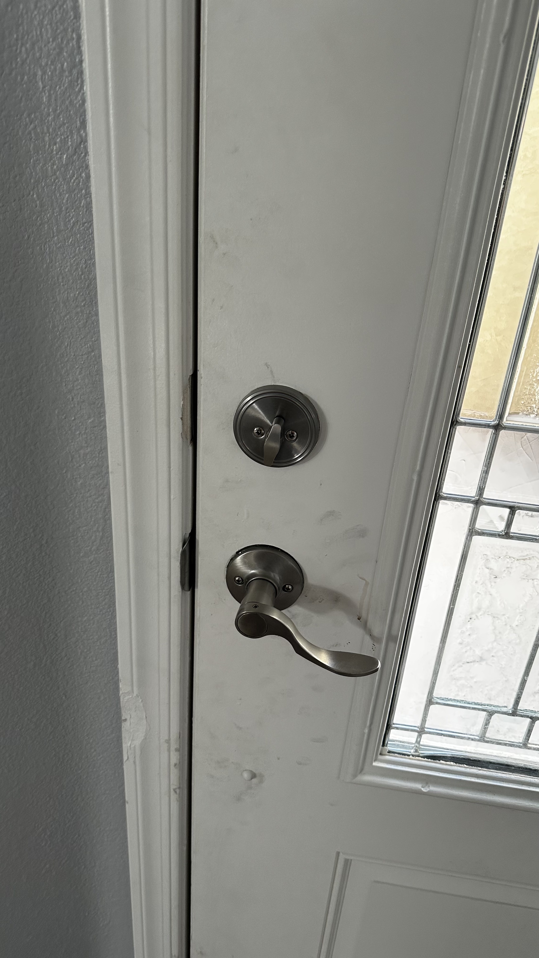 Additional job-site repair detail from a Local Handyman project in Las Vegas related to door repair.
