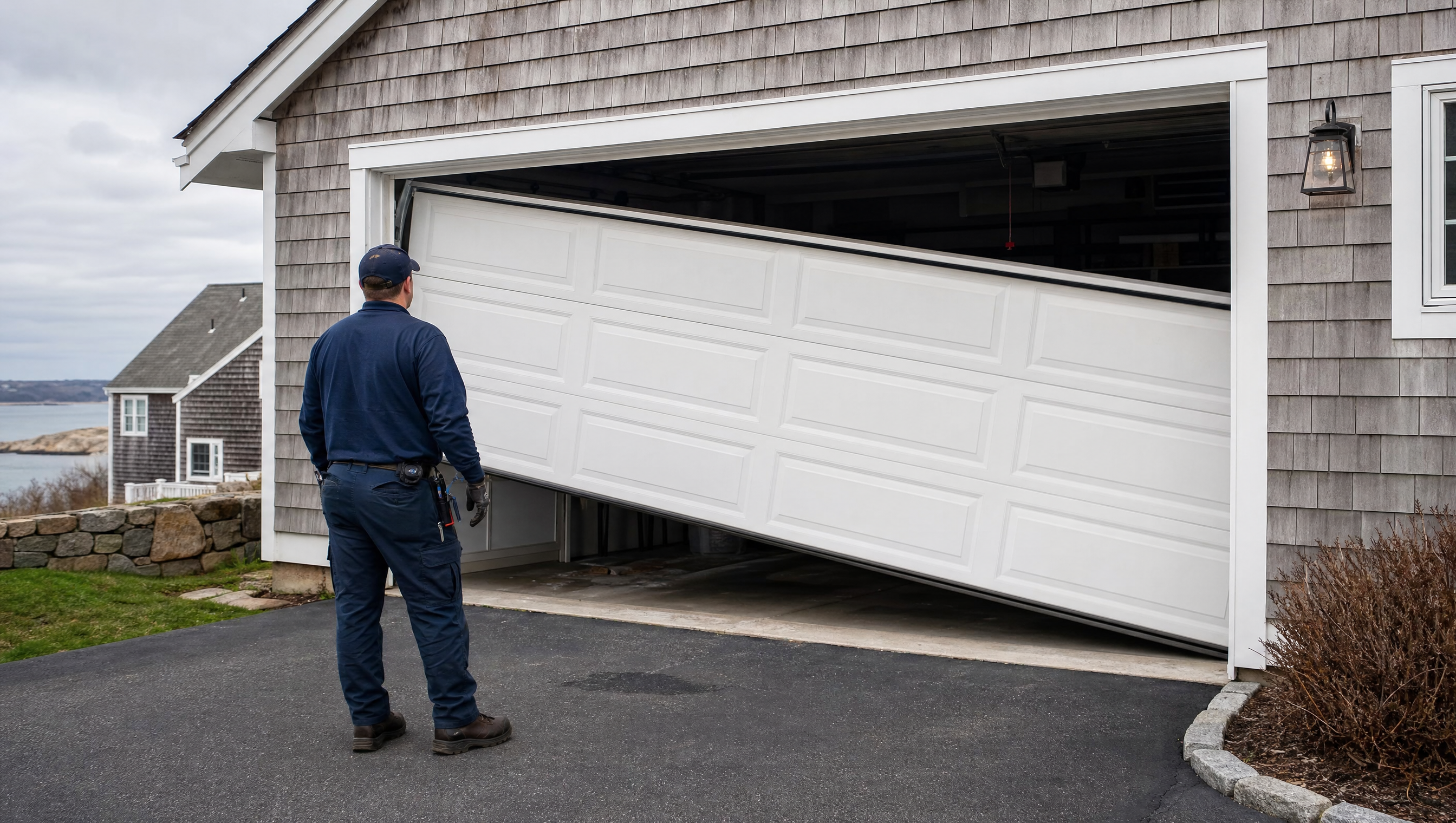 Off-track garage door repair in Beverly, MA