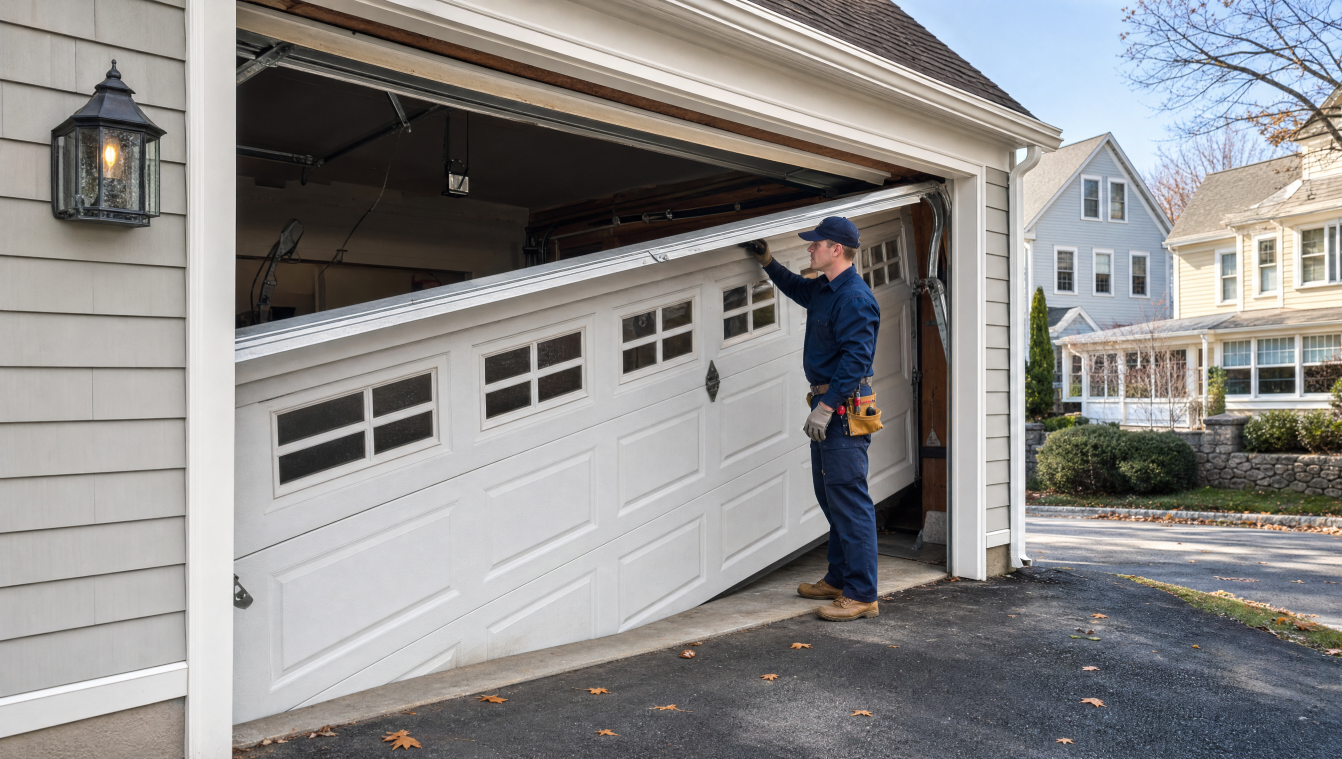 Off-track garage door repair in Haverhill, MA