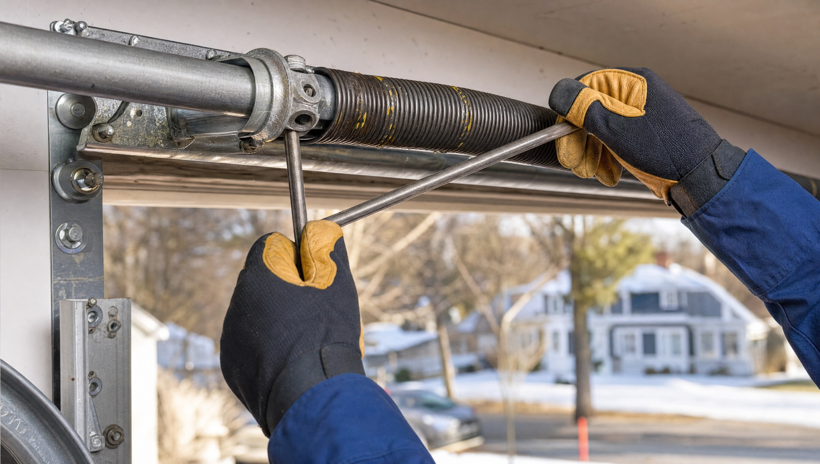 Broken garage door spring replacement in Haverhill, MA