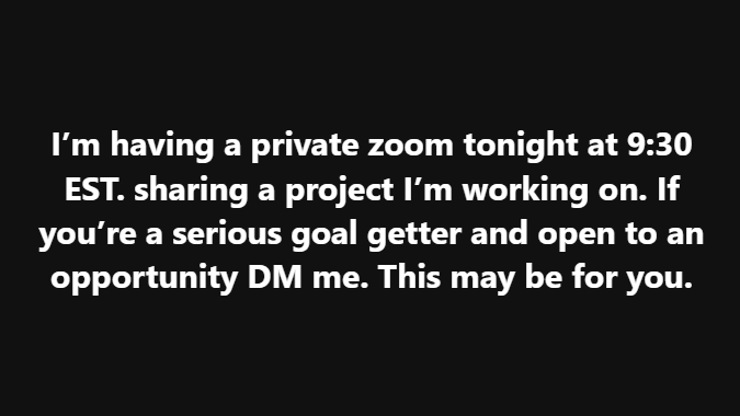 Zoom promo post