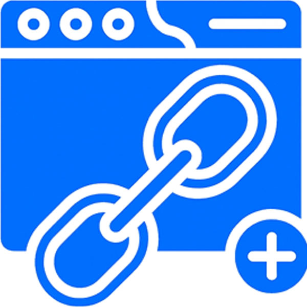 Backlink building concept showing web browser and chain link icon, representing SEO authority, link building strategies, and improved Google rankings for businesses in Uganda