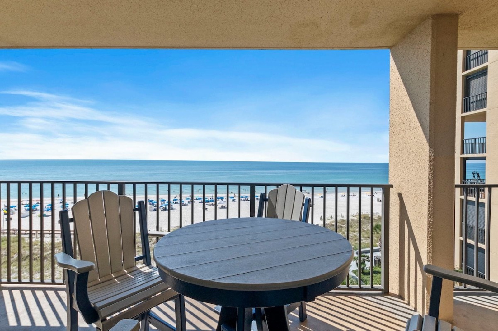 Second view from the Unit 501 balcony over the beach and Gulf