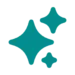 Sparkles icon illustrating advanced, innovative LED lighting technology.
