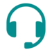Headset with microphone icon representing dedicated customer support for industrial lighting.