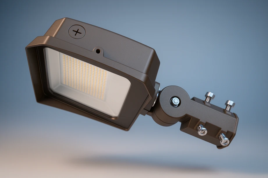 LS-FL adjustable LED floodlight for facades, signs, and perimeter security lighting