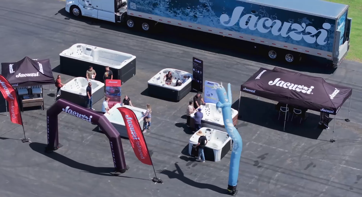 Woman Relaxing in Swim Spa