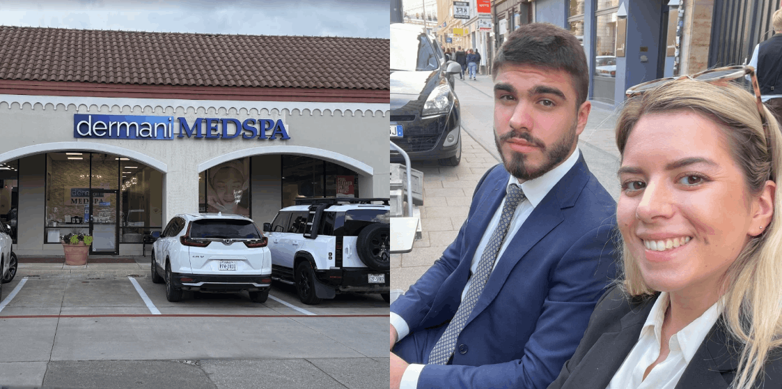 Karlo Gudić i Marianne ispred Dermani MedSpa Dallas