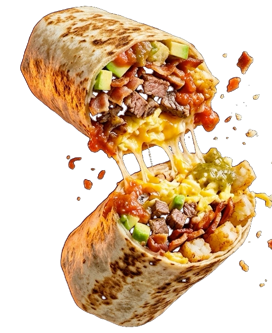 First Breakfast Burrito Half