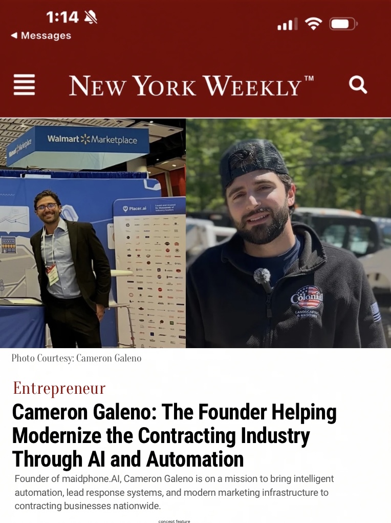 Cameron Galeno, founder of MaidPhone