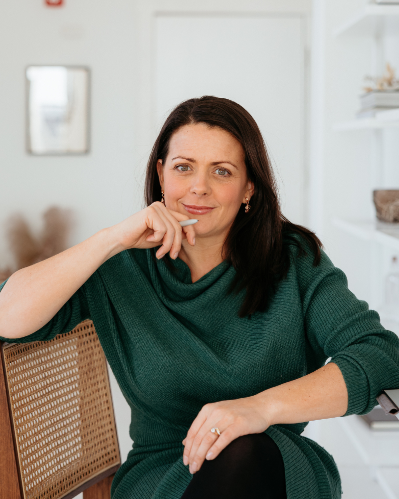 Maeve Ferguson working with a client