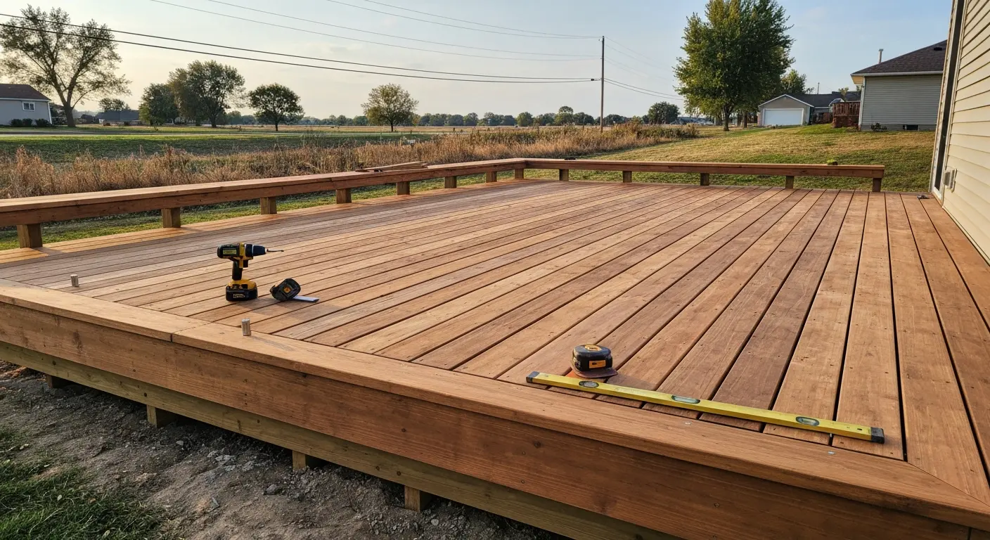 Ground level deck