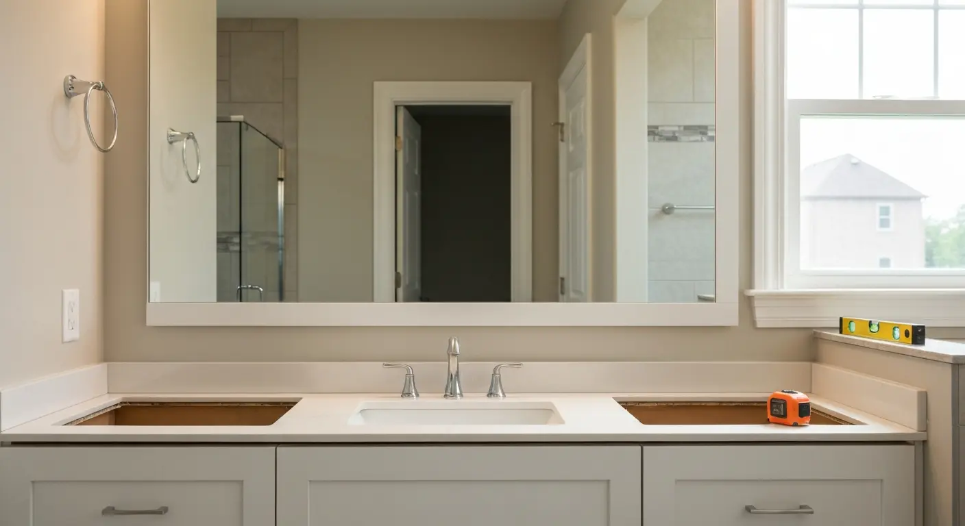 Bathroom vanity installation
