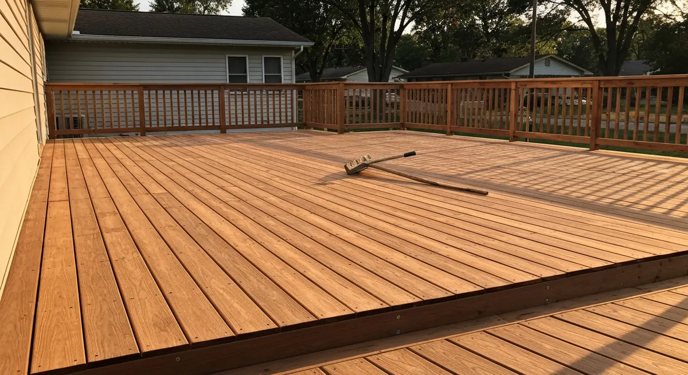 Ground-level ranch deck