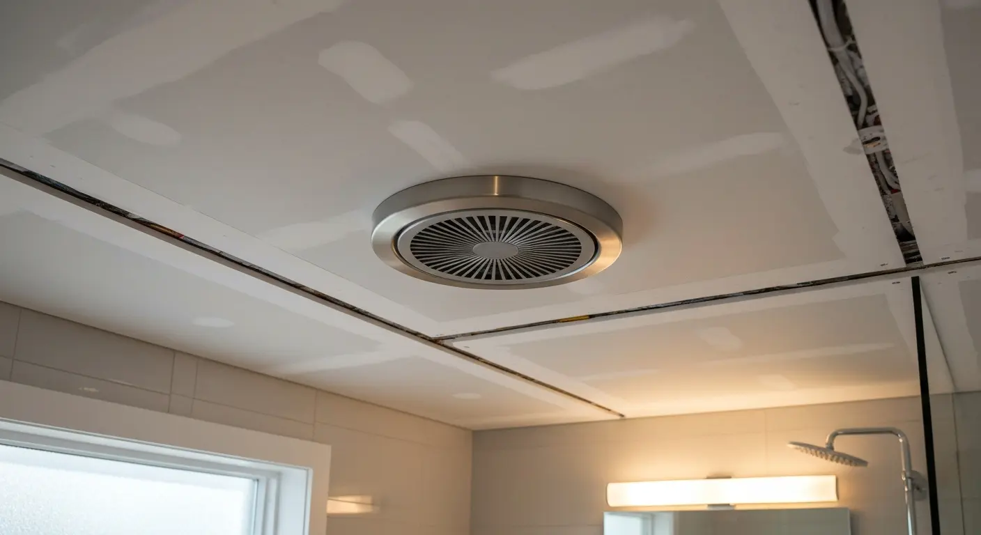 Exhaust fan with lighting installation