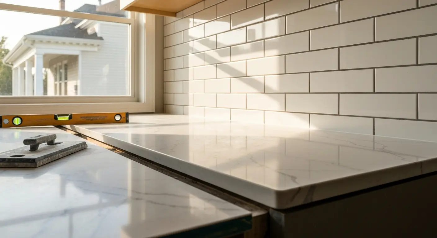 Kitchen countertop and backsplash design