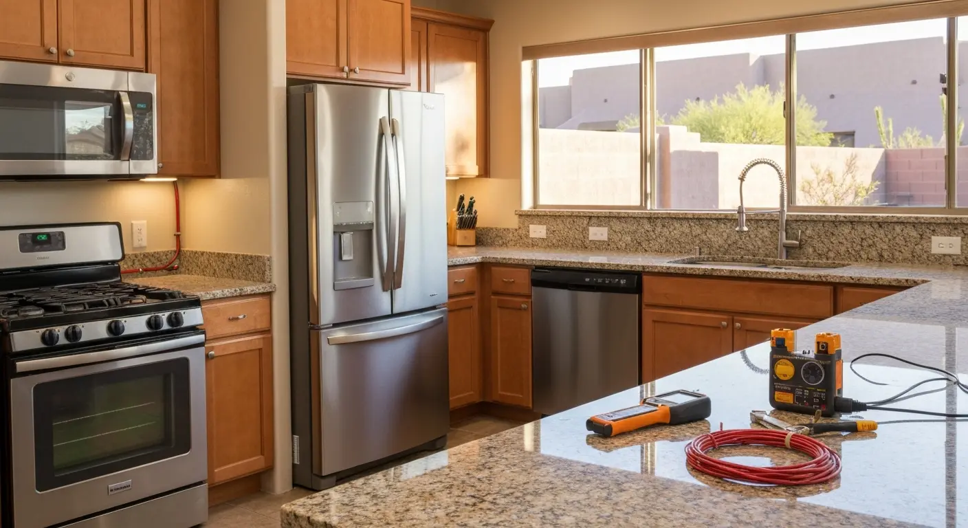 Kitchen appliances and layout design