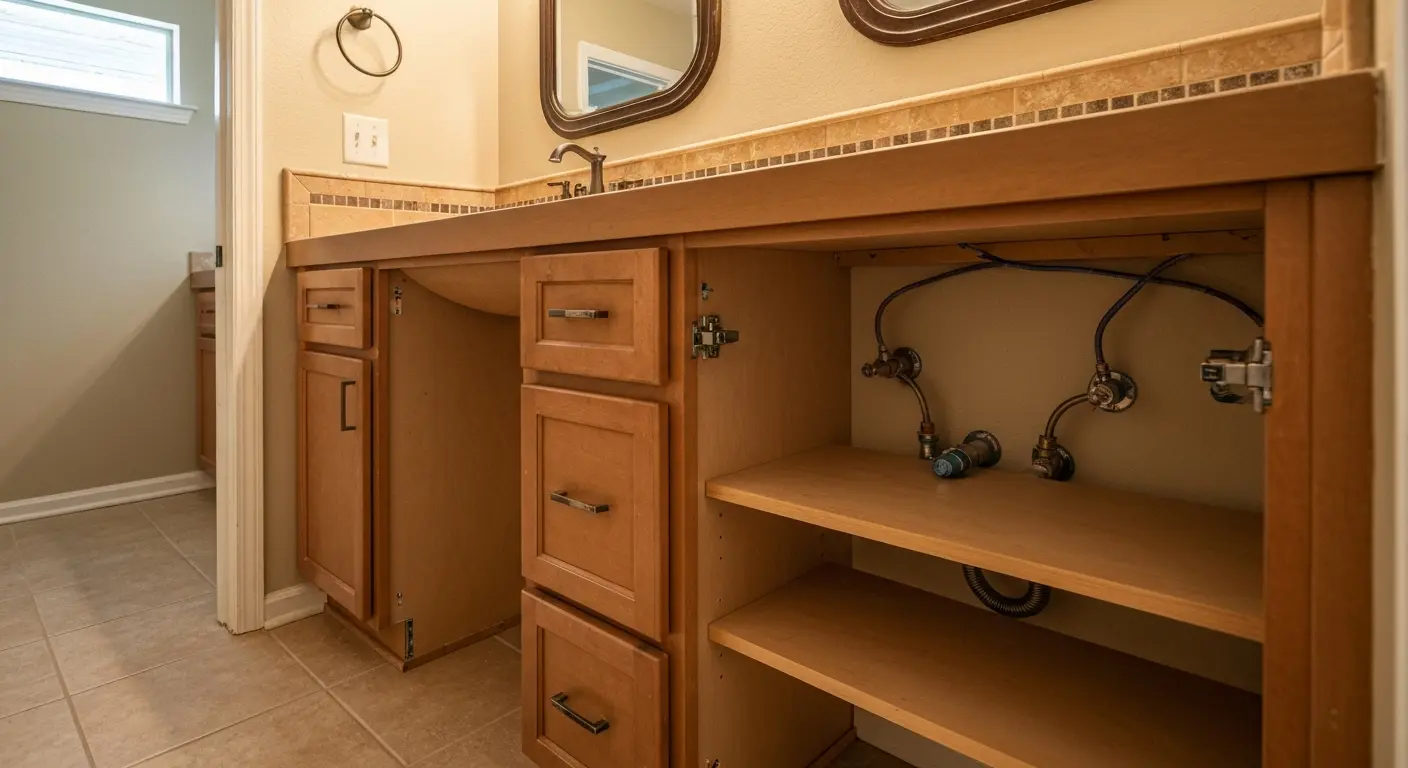 Bathroom vanity installation