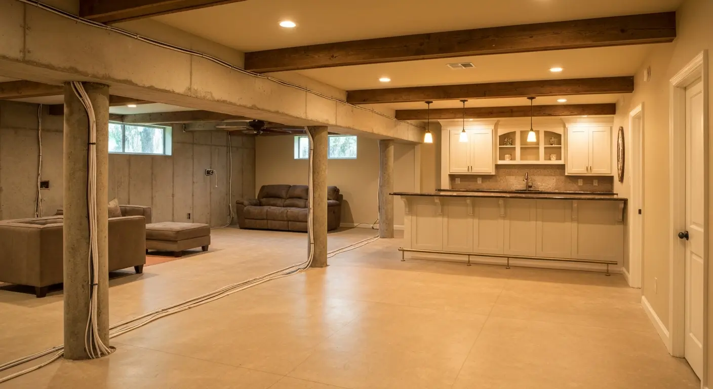Recreation room basement