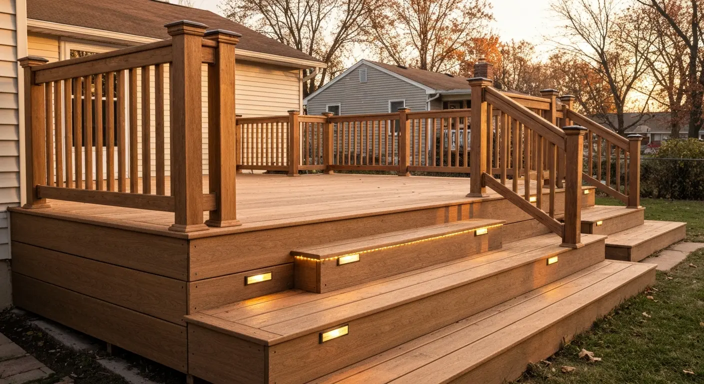 Multi-level deck construction in Schererville