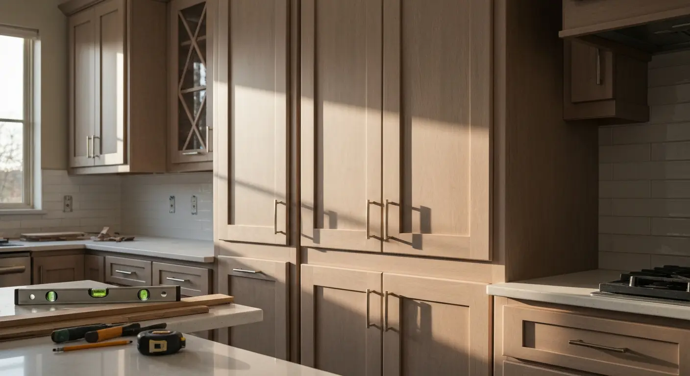 Custom cabinet installation