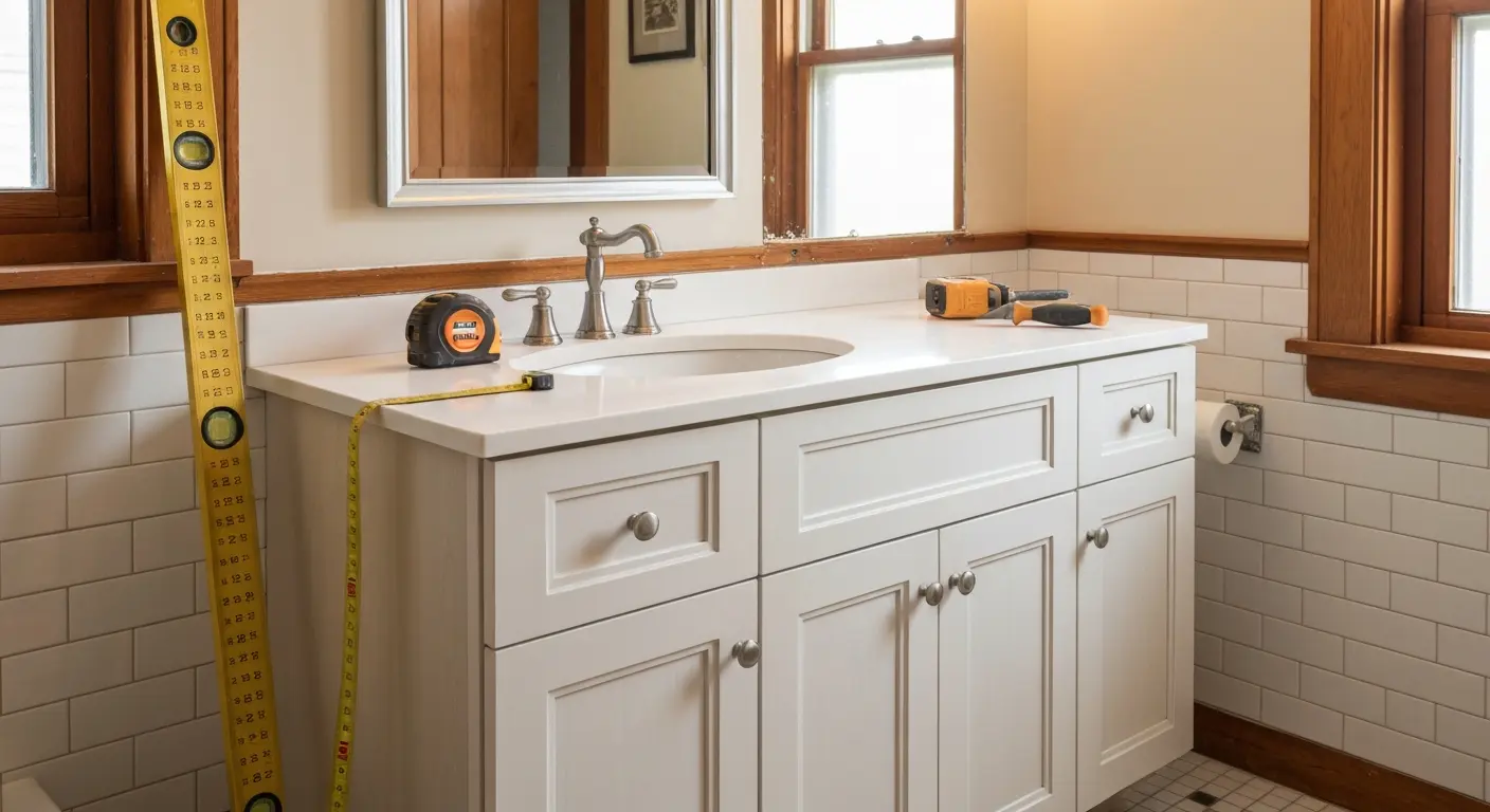 Bathroom vanity installation